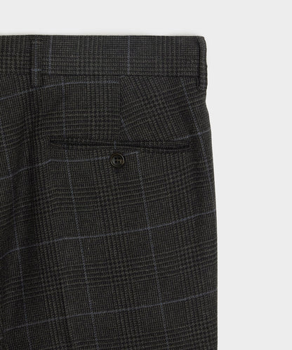 Italian Glen Plaid Wythe Trouser - Charcoal