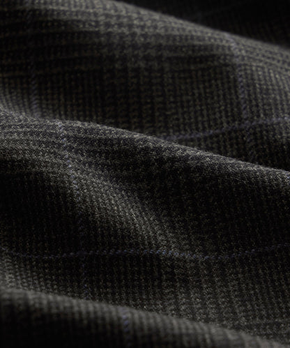 Italian Glen Plaid Wythe Trouser - Charcoal