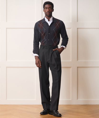 Italian Wool-Cashmere Wythe Trouser - Charcoal