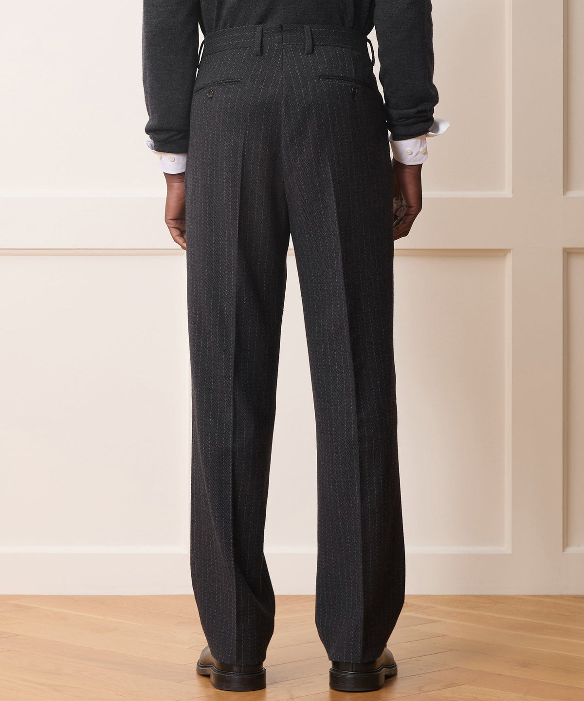 Italian Wool-Cashmere Wythe Trouser - Charcoal