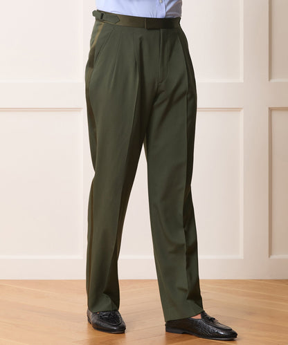 Italian Gabardine Tuxedo Trouser - Snyder Olive