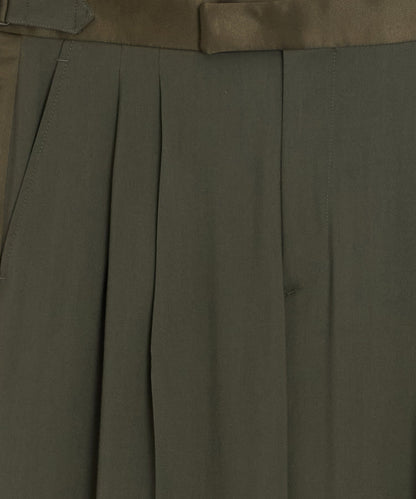 Italian Gabardine Tuxedo Trouser - Snyder Olive