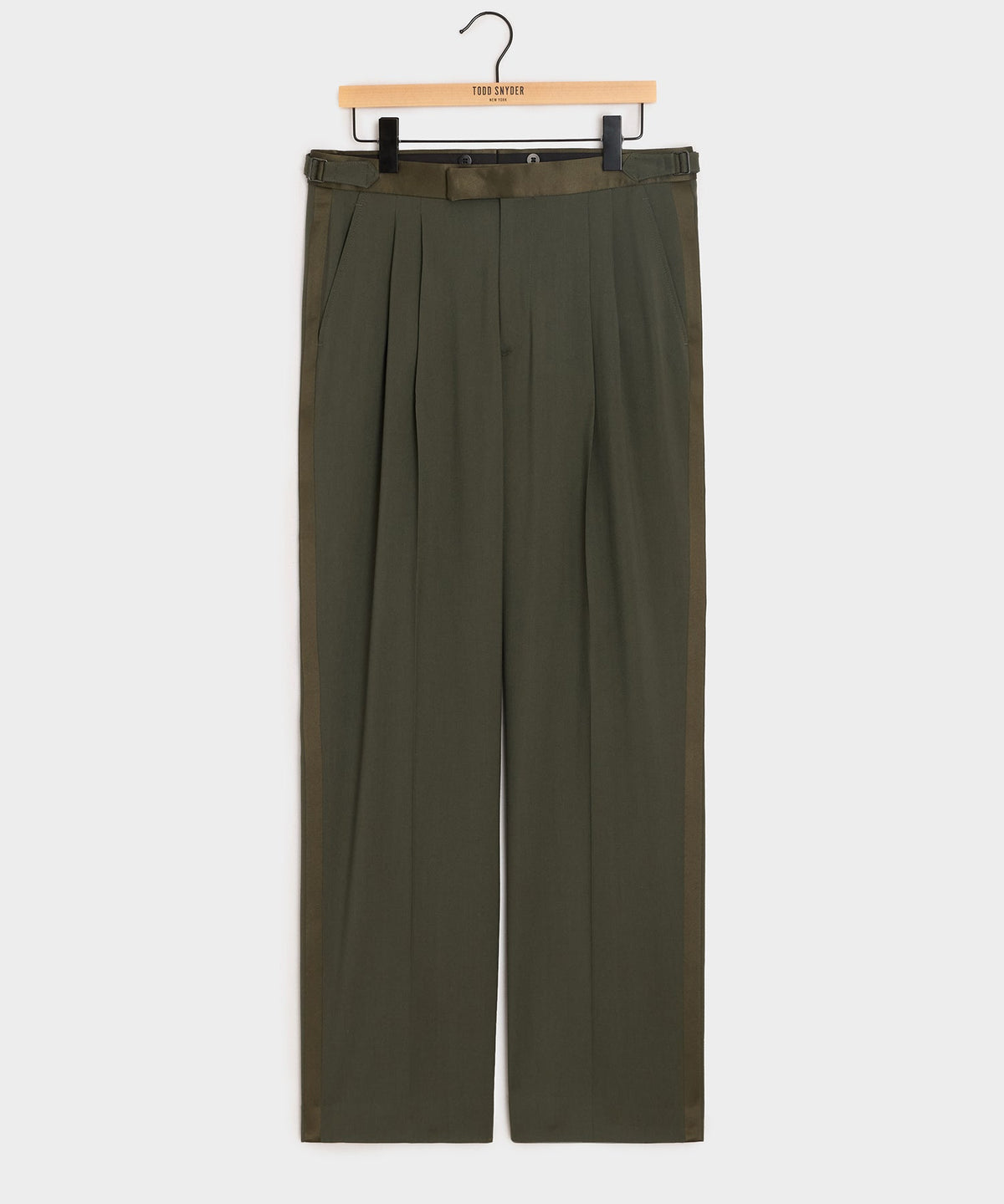 Italian Gabardine Tuxedo Trouser - Snyder Olive