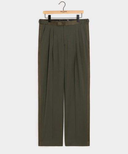 Italian Gabardine Tuxedo Trouser - Snyder Olive