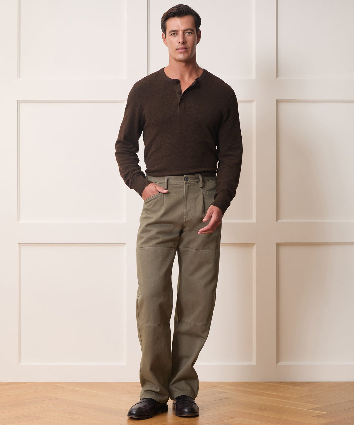 Pleated Welder Pant - Fogstone