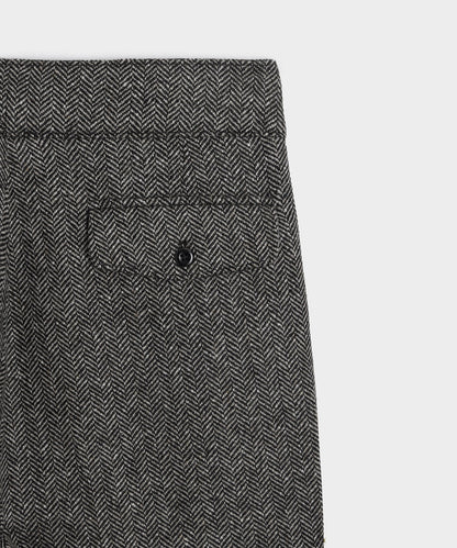 Italian Donegal Herringbone Gurkha Trouser - Cream