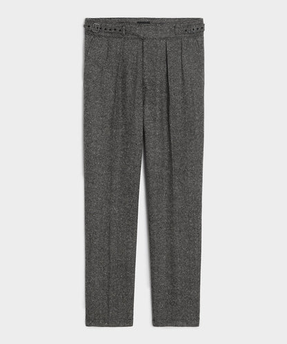Italian Donegal Herringbone Gurkha Trouser - Cream
