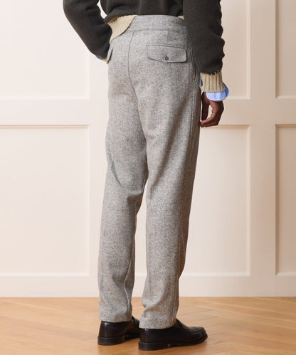Italian Donegal Herringbone Gurkha Trouser - Light Grey