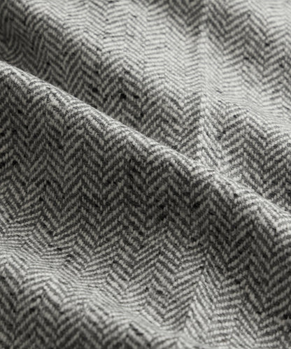 Italian Donegal Herringbone Gurkha Trouser - Light Grey