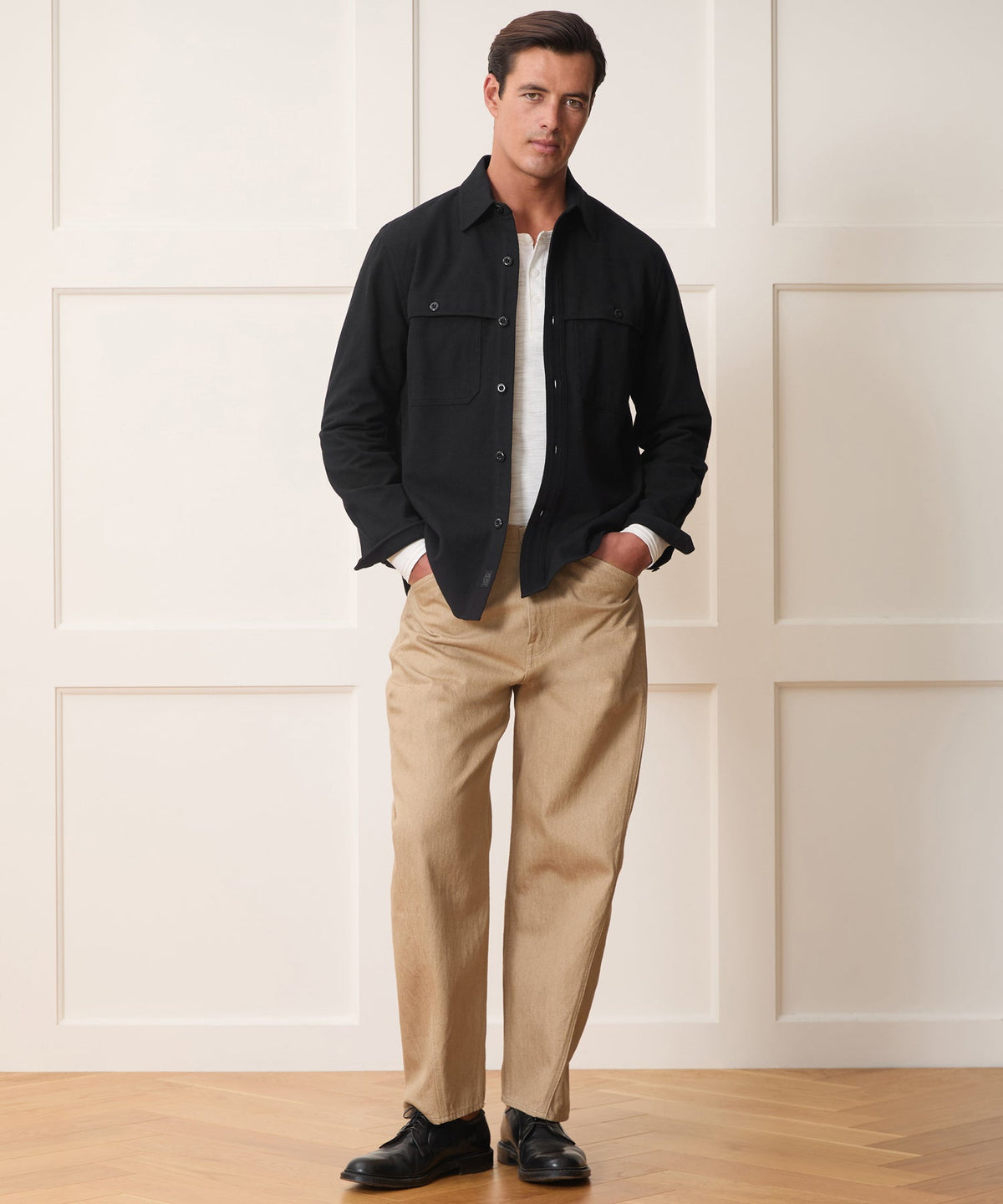 Chamois Cape Shirt - Black