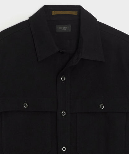 Chamois Cape Shirt - Black