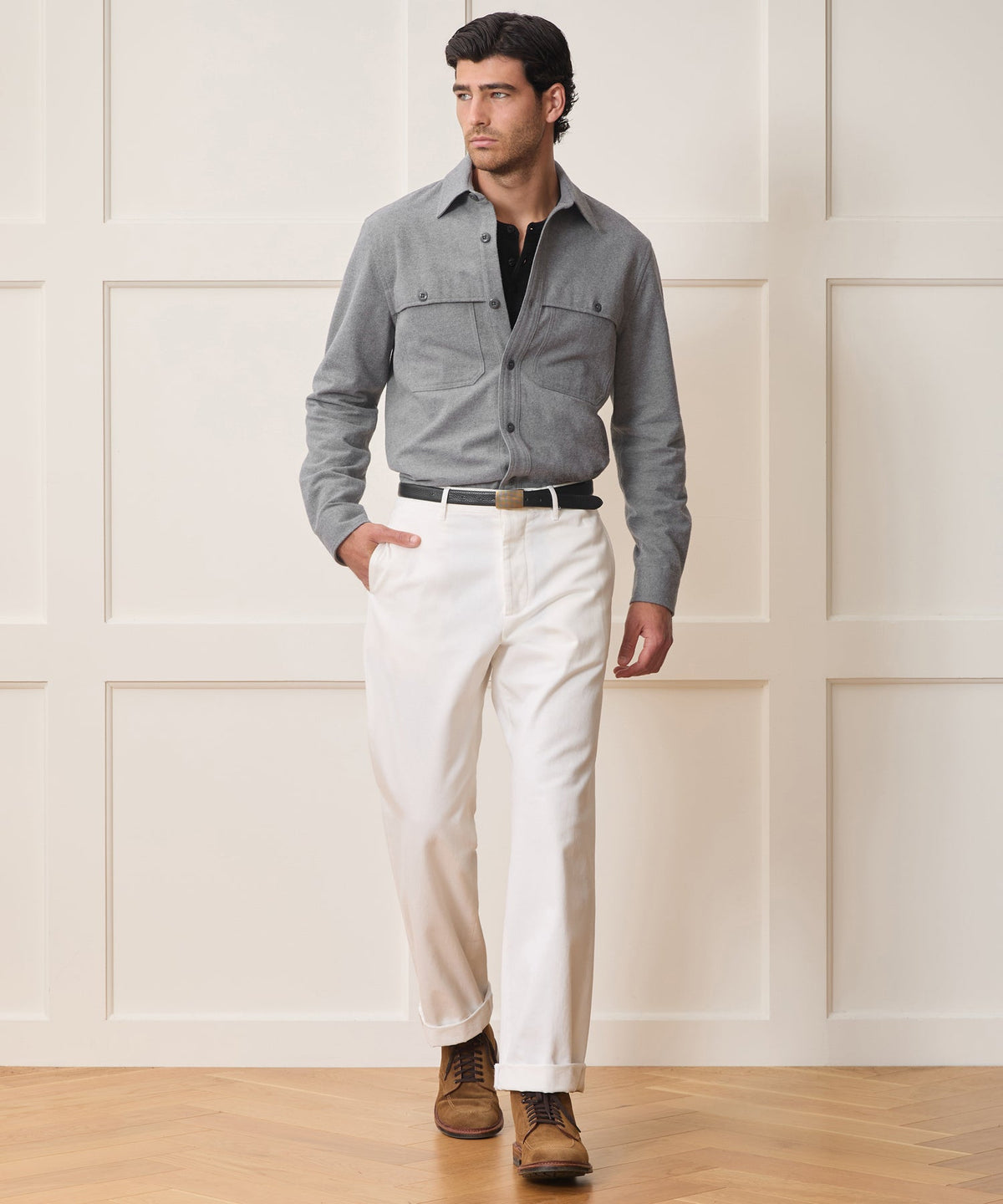 Chamois Cape Shirt - Charcoal