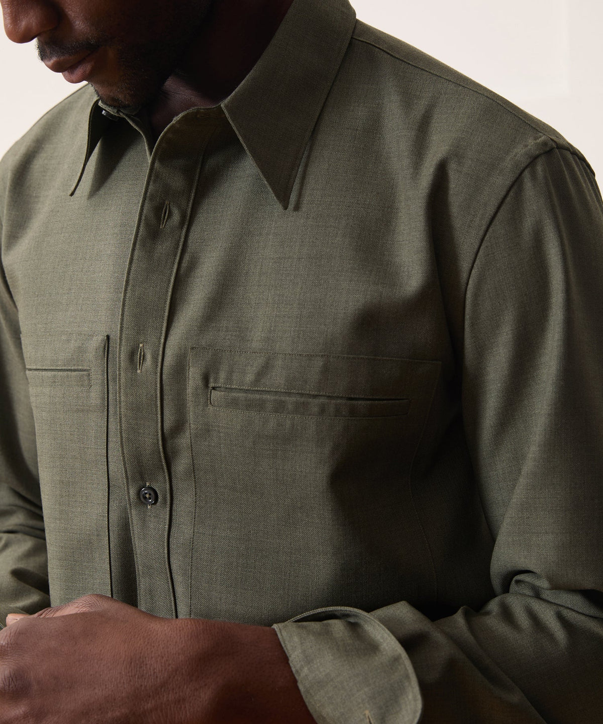 Welt Pocket Utility Shirt - Green