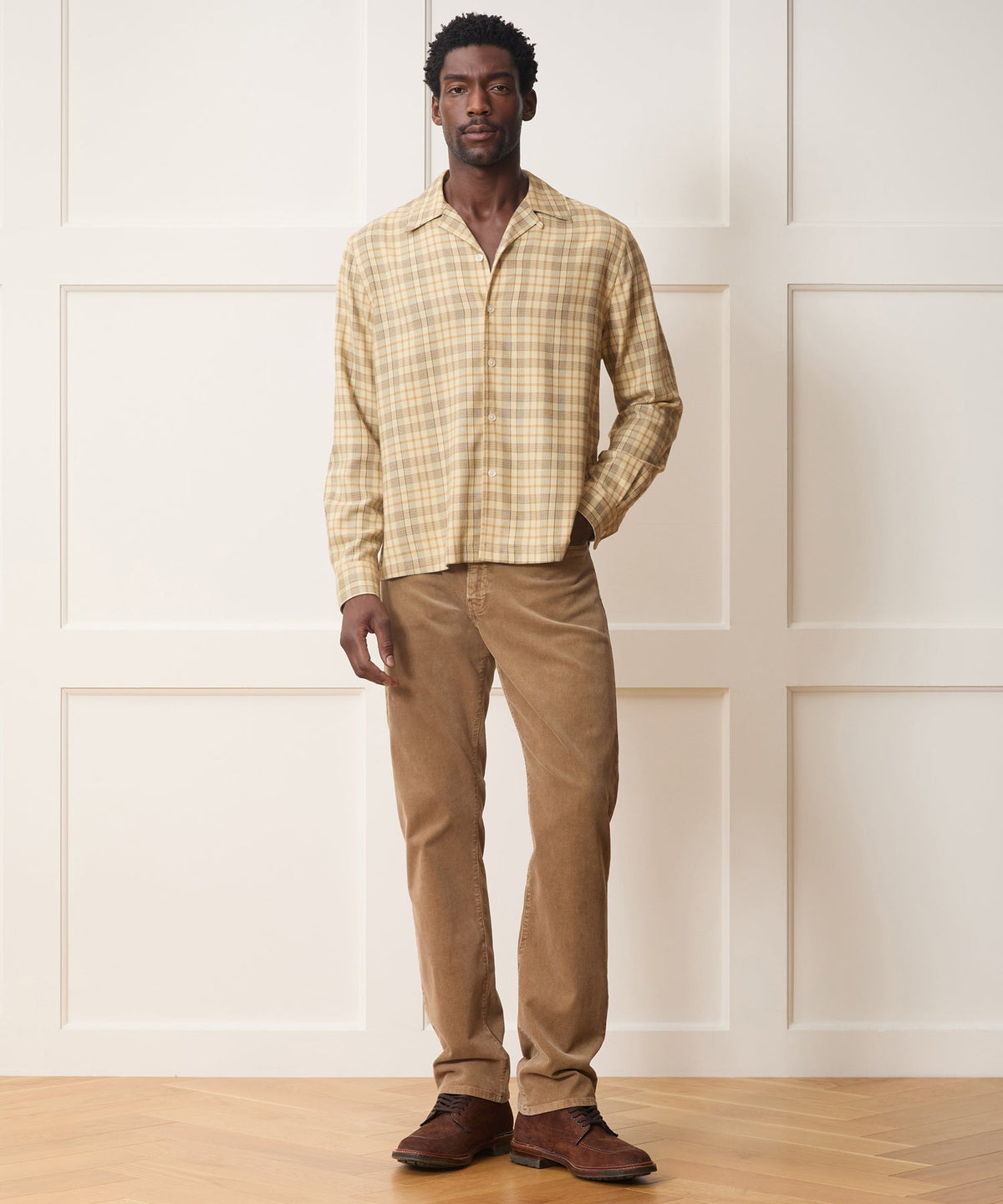 Brushed Camp Shirt - Dune Brown