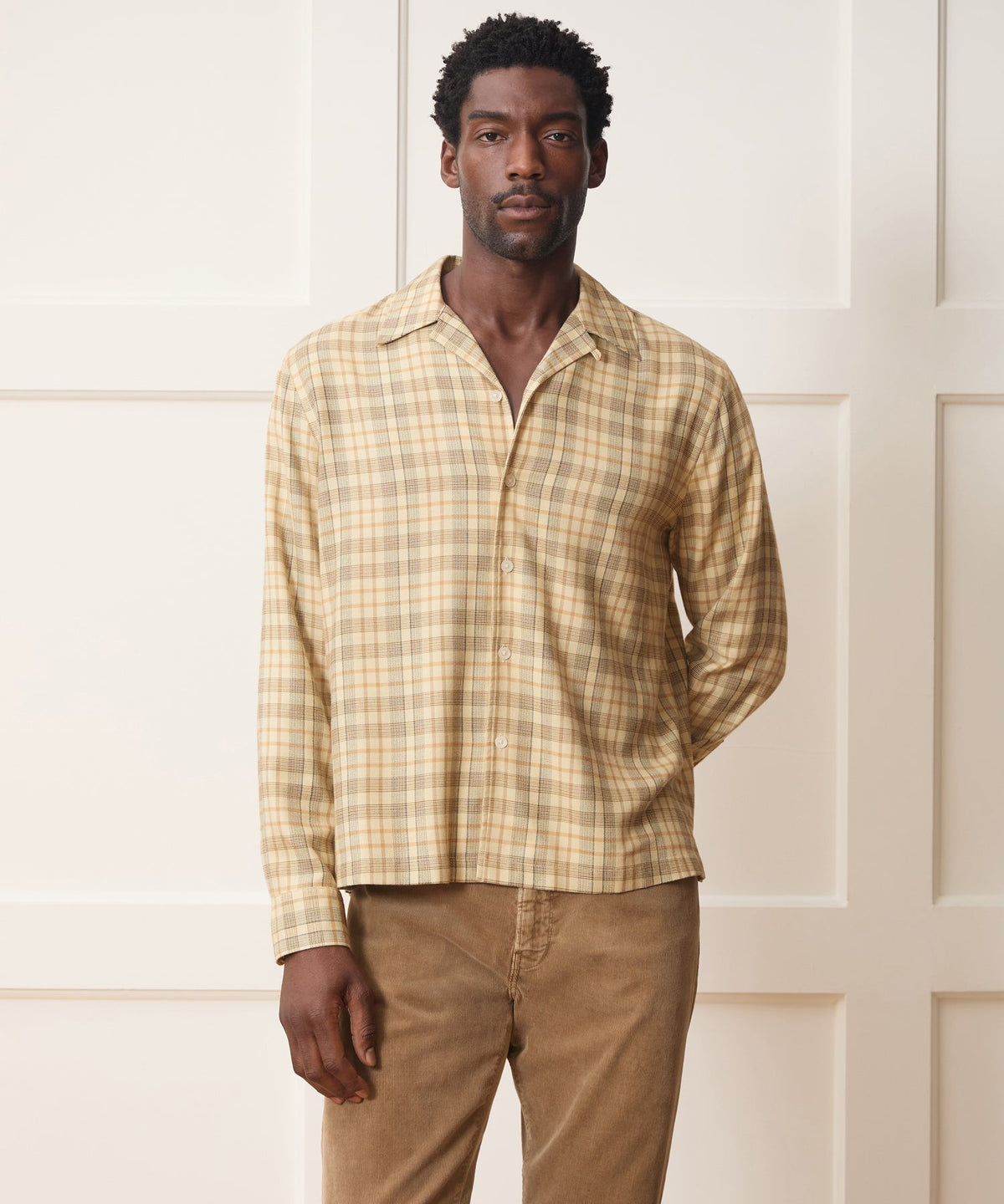 Brushed Camp Shirt - Dune Brown