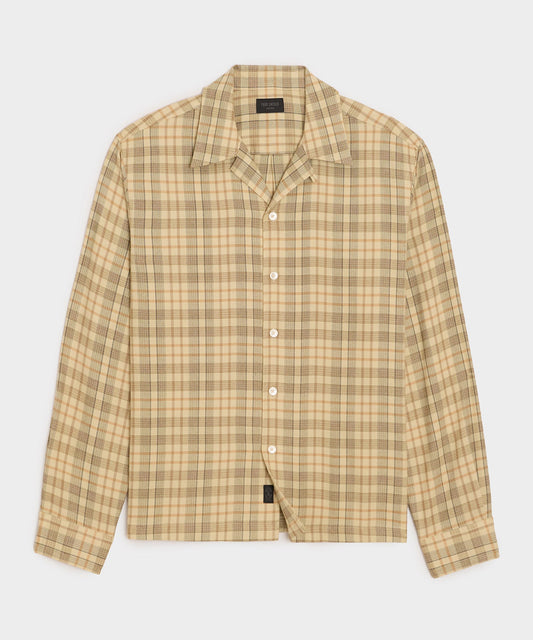 Brushed Camp Shirt - Dune Brown