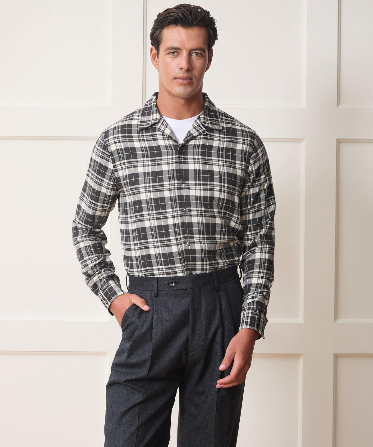 Brushed Camp Shirt - Black