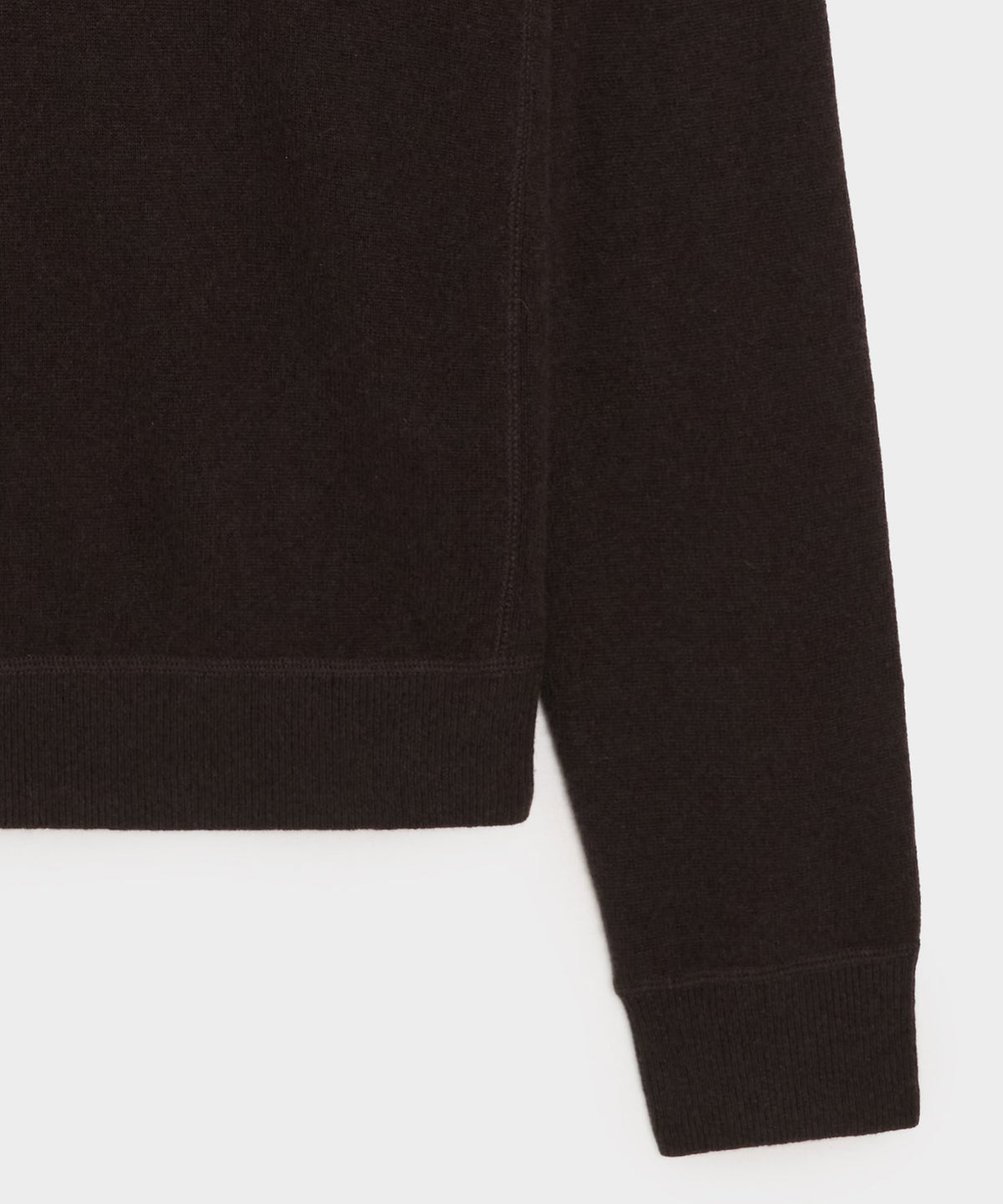 Cashmere Quarter-Zip Sweater Polo - Espresso Bean