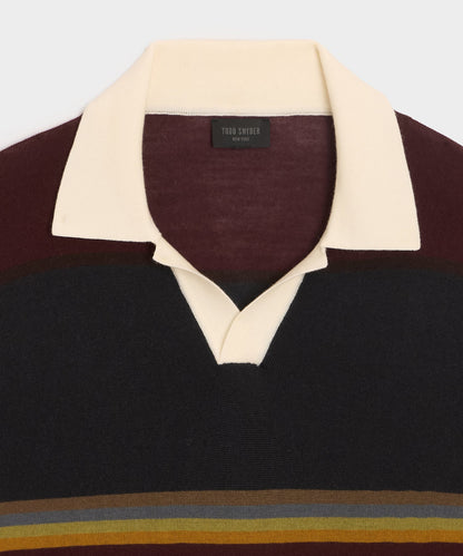 Woodford Sweater Polo - Winestain