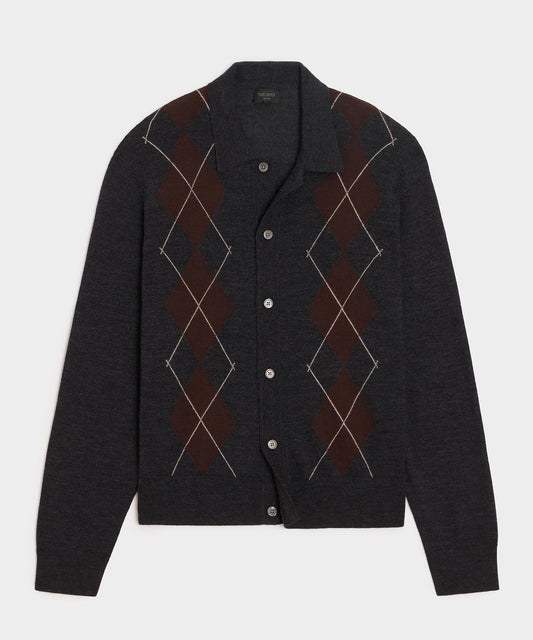 Hastings Sweater Polo - Charcoal
