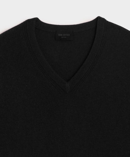 Cashmere V-Neck Sweater - Black