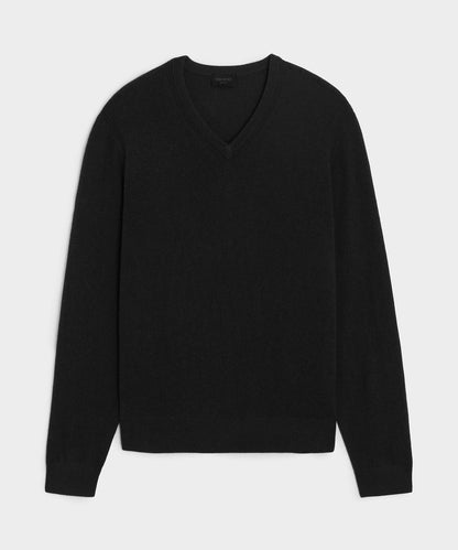 Cashmere V-Neck Sweater - Black