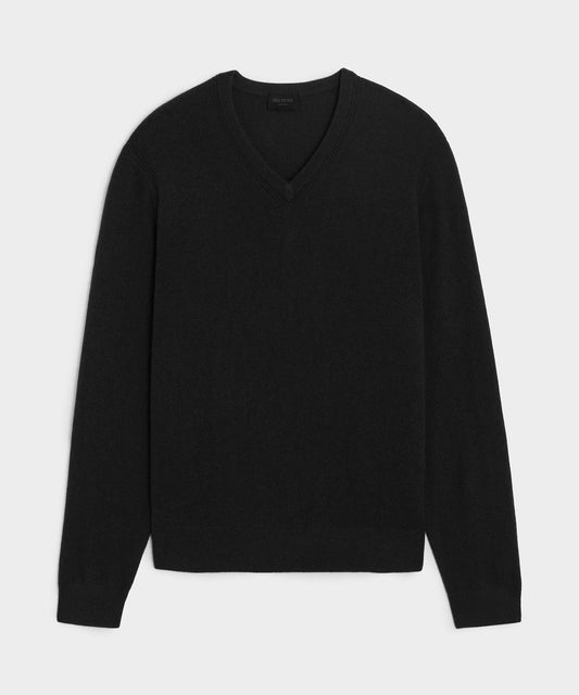 Cashmere V-Neck Sweater - Black
