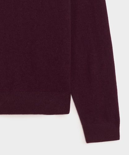Cashmere V-Neck Sweater - Raisin