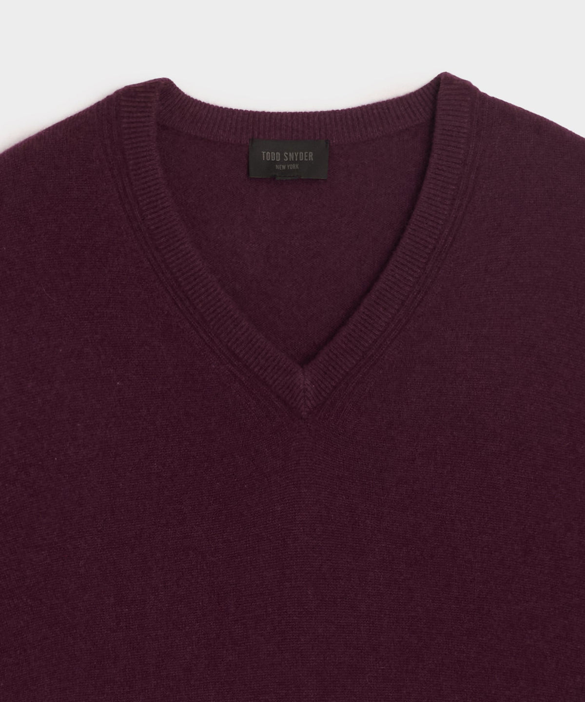 Cashmere V-Neck Sweater - Raisin