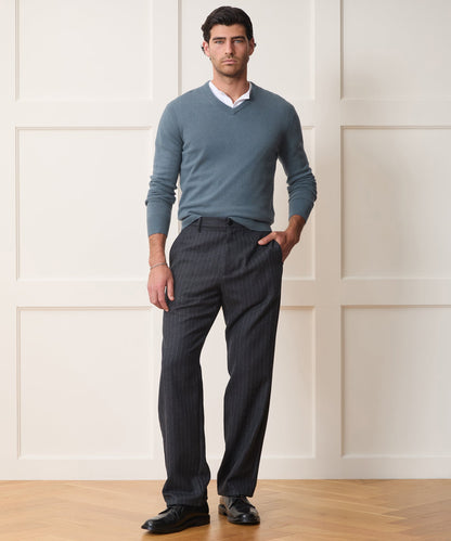 Cashmere V-Neck Sweater - River Way