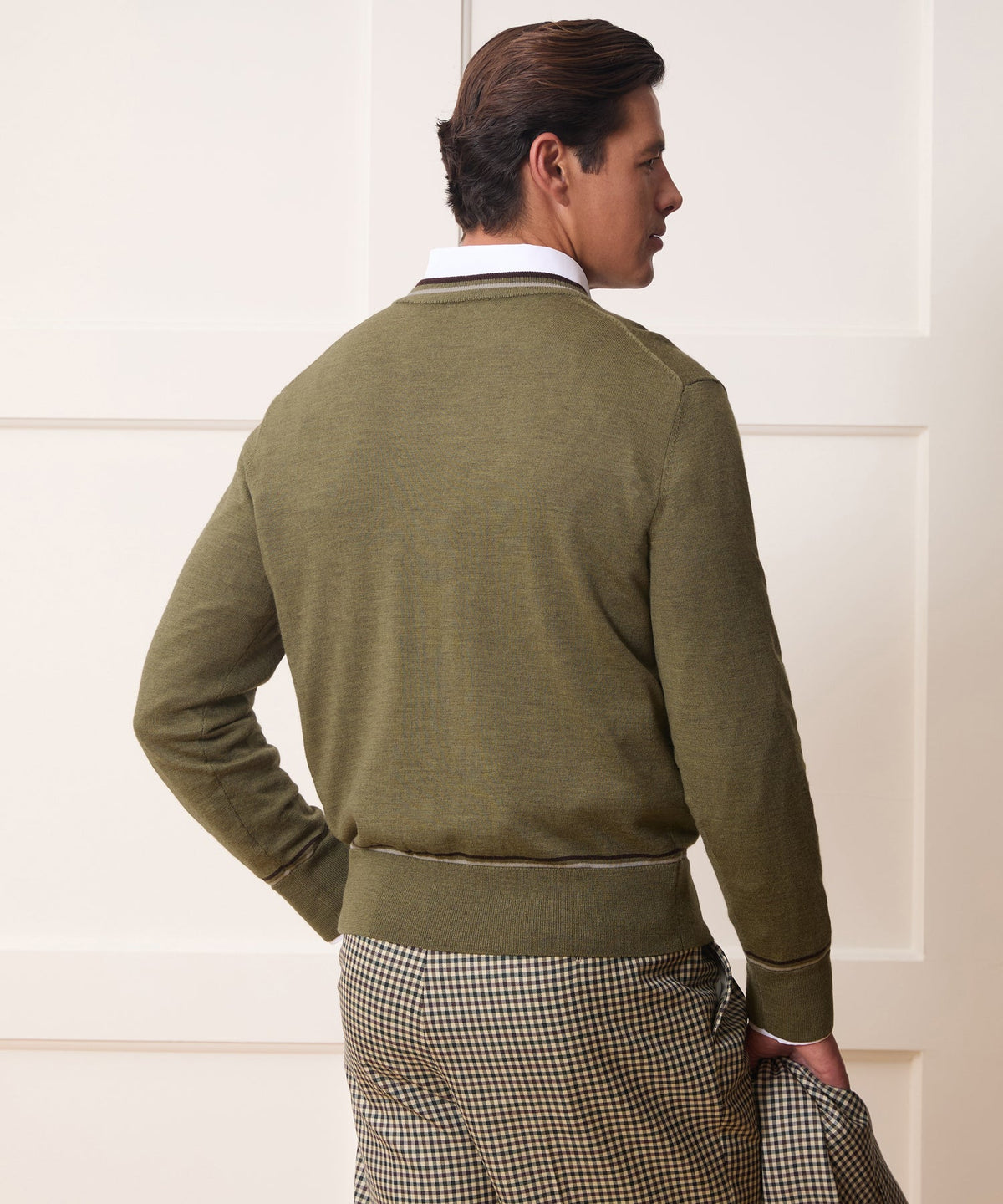 Merino V-Neck Sweater - Fogstone