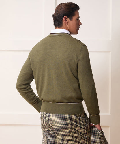 Merino V-Neck Sweater - Fogstone