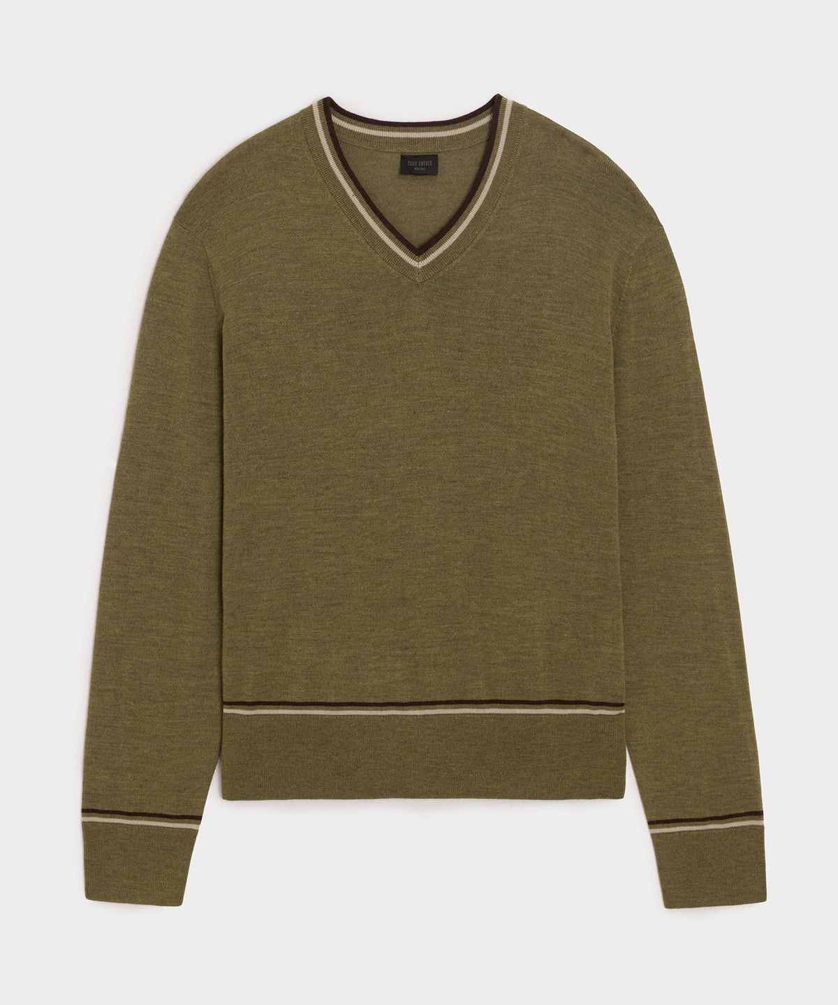 Merino V-Neck Sweater - Fogstone