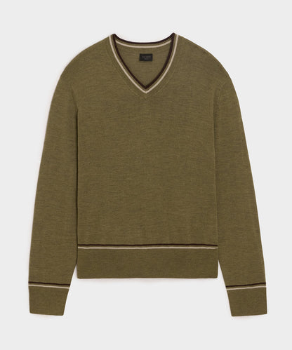 Merino V-Neck Sweater - Fogstone