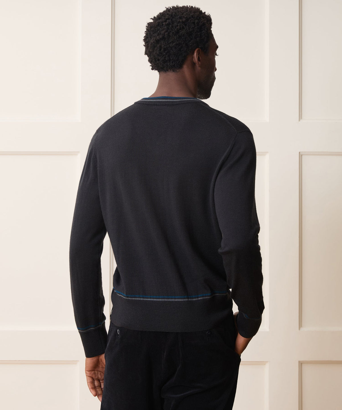 Merino V-Neck Sweater - Slate