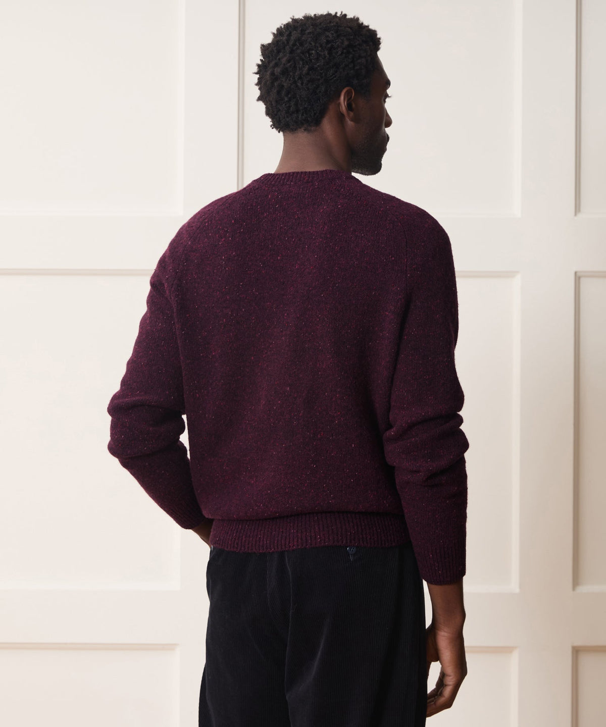 Donegal Crewneck Sweater - Burgundy