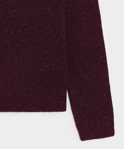 Donegal Crewneck Sweater - Burgundy