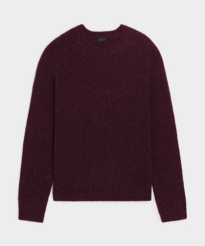 Donegal Crewneck Sweater - Burgundy