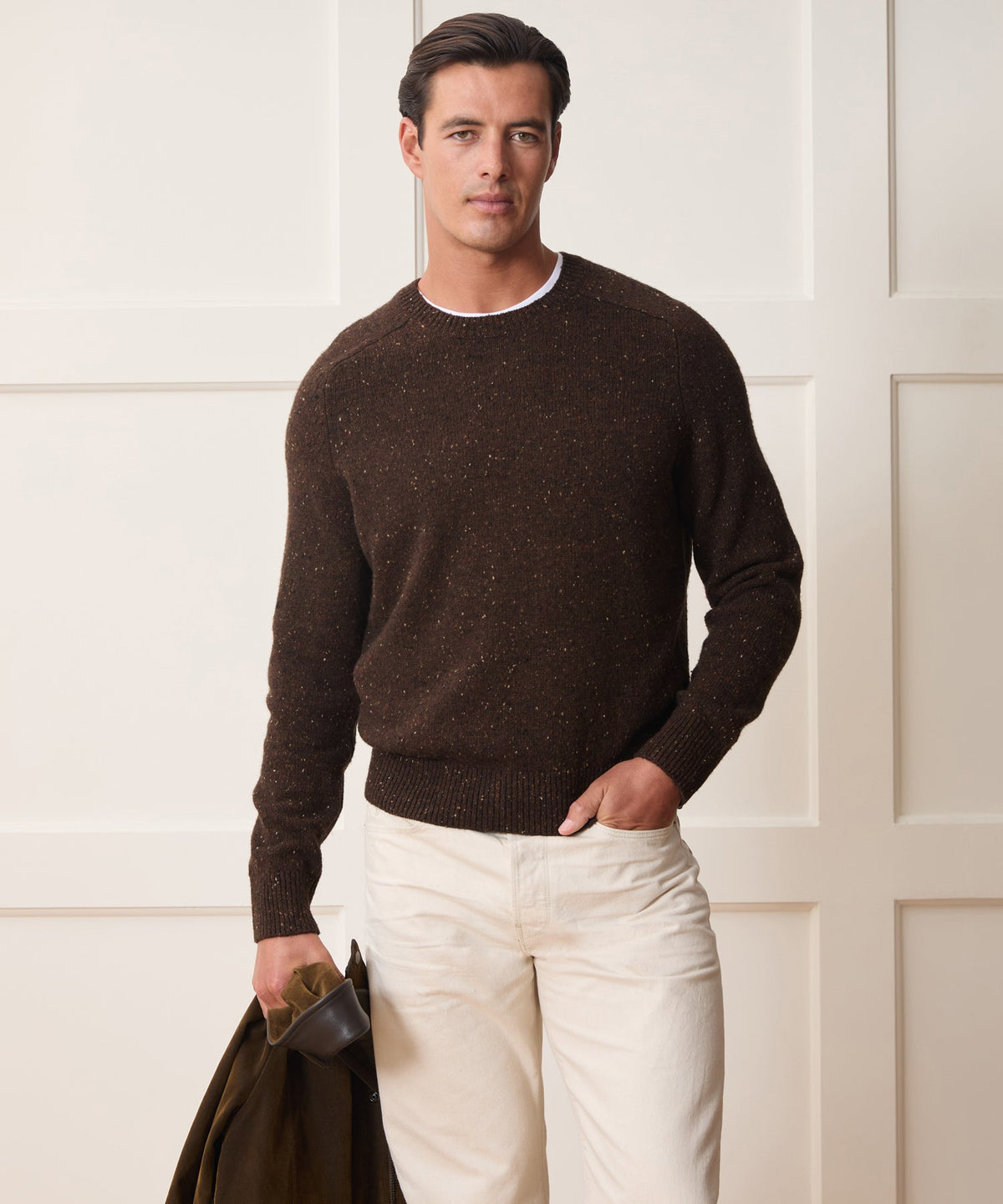 Donegal Crewneck Sweater - Espresso Bean