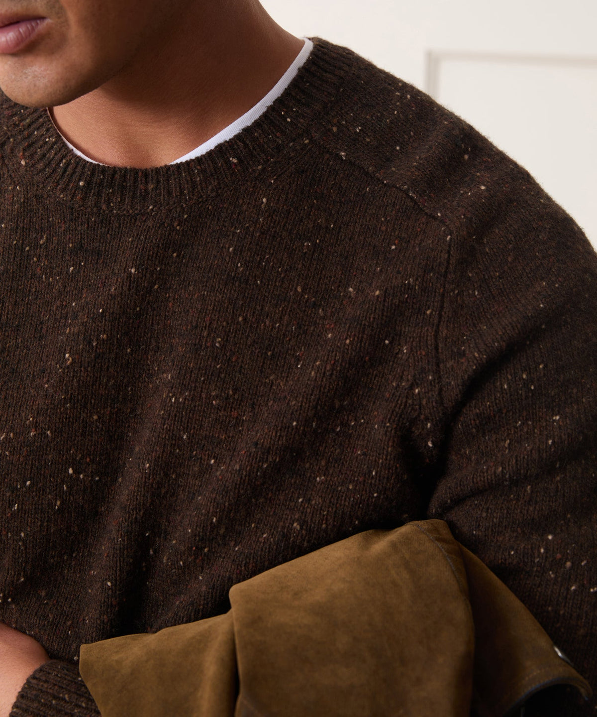 Donegal Crewneck Sweater - Espresso Bean