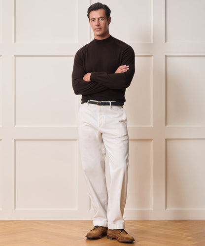 Merino Mockneck Sweater - Espresso Bean