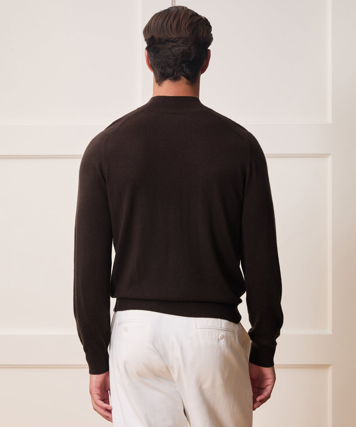 Merino Mockneck Sweater - Espresso Bean