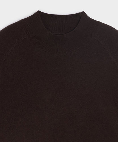 Merino Mockneck Sweater - Espresso Bean