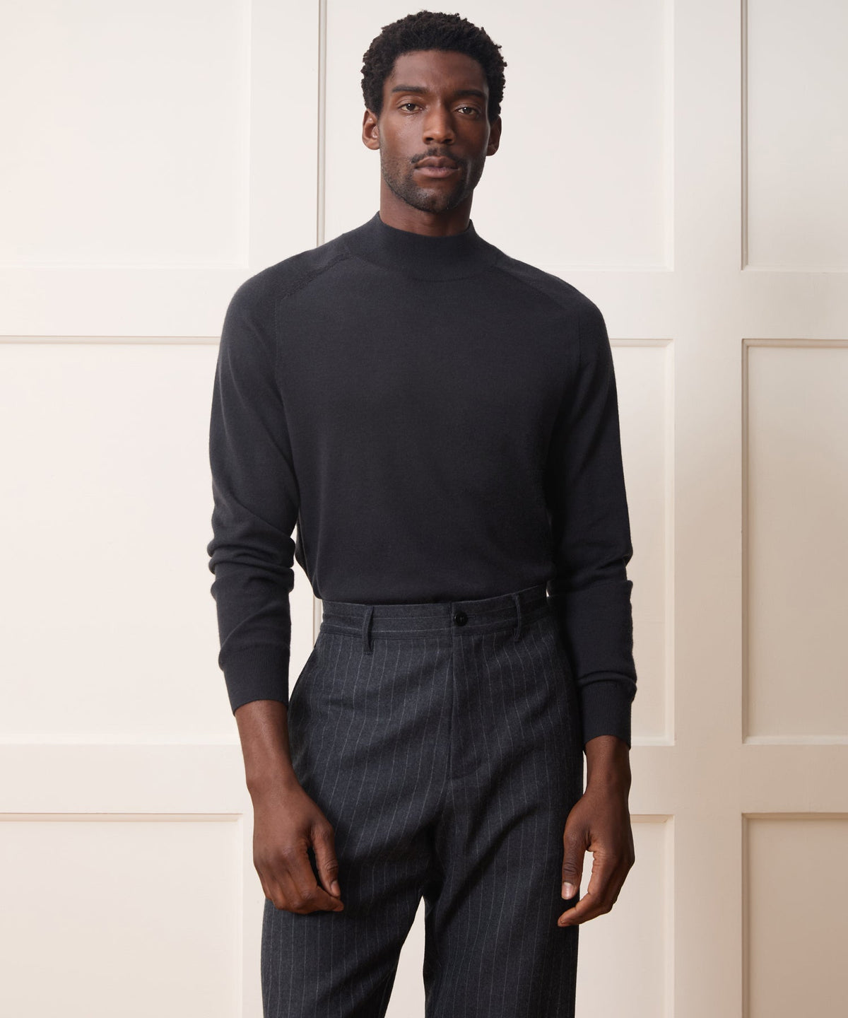Merino Mockneck Sweater - Slate