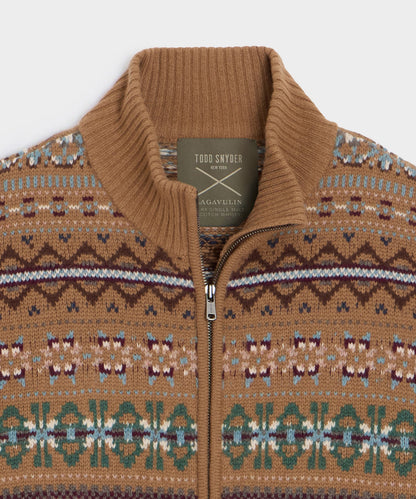 Todd Snyder x Lagavulin Fair Isle Sweater Jacket - Brown