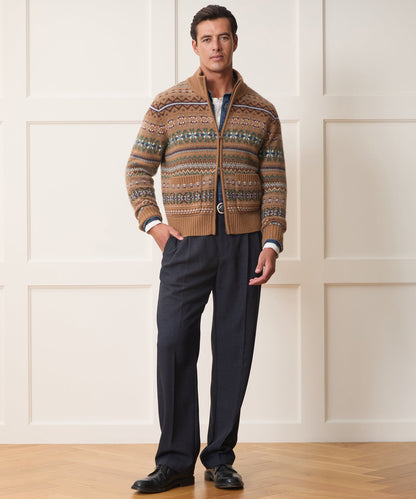 Todd Snyder x Lagavulin Fair Isle Sweater Jacket - Brown