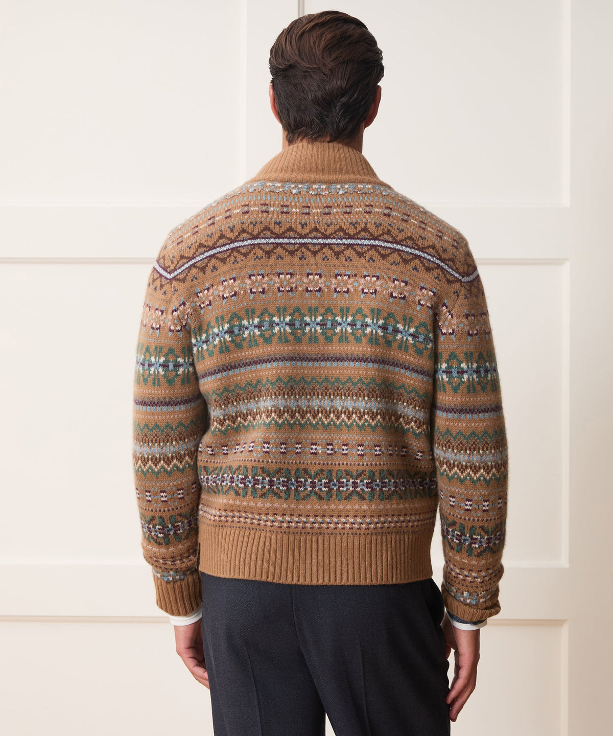 Todd Snyder x Lagavulin Fair Isle Sweater Jacket - Brown