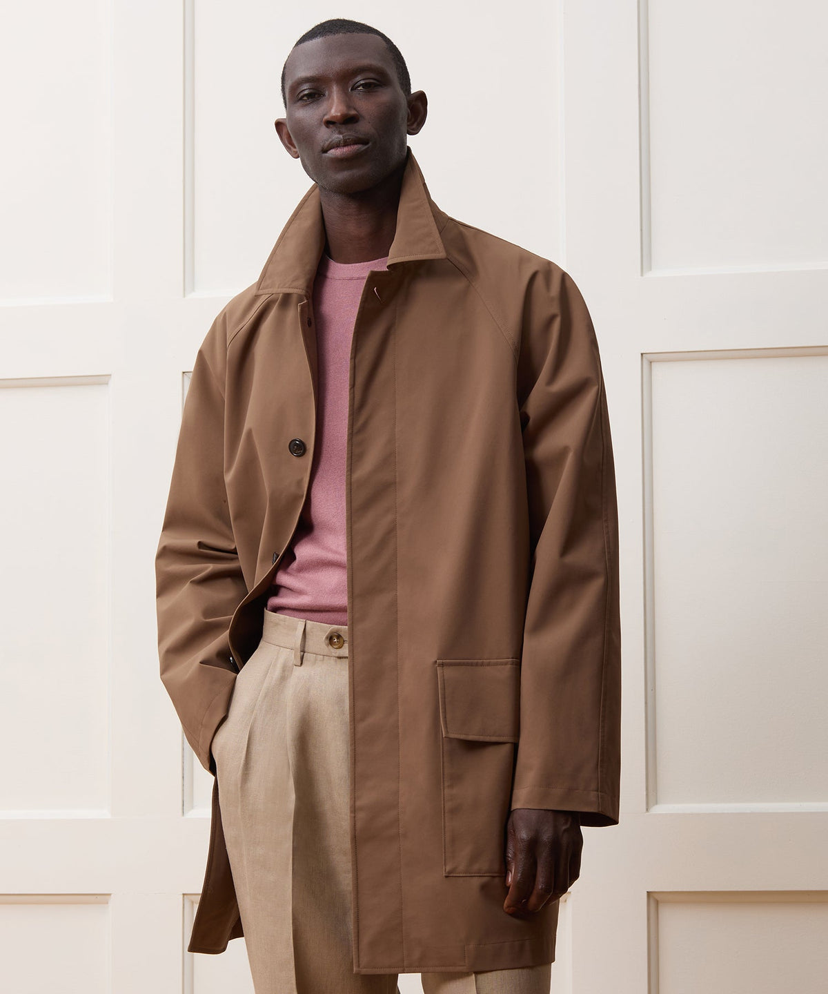 Mid-Length Mac Jacket - Brown