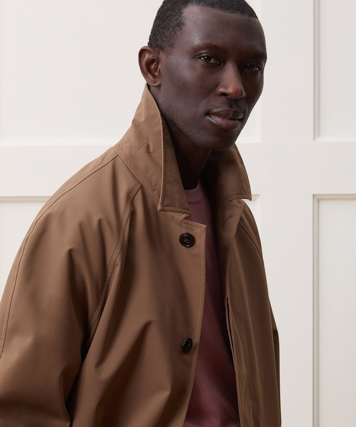 Mid-Length Mac Jacket - Brown
