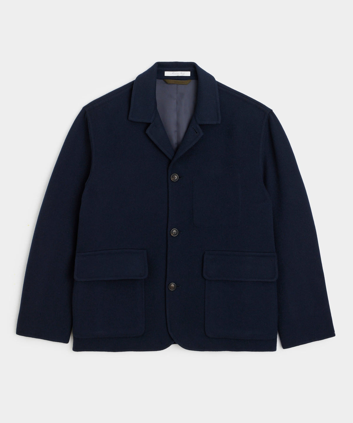 Relaxed Italian Cashmere Walking Jacket - Navy